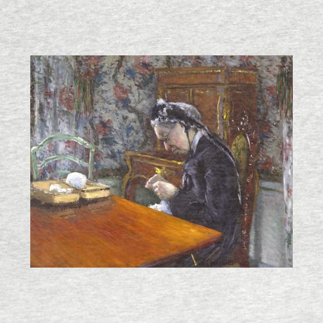 Mademoiselle Boissiere Knitting by Gustave Caillebotte by Classic Art Stall